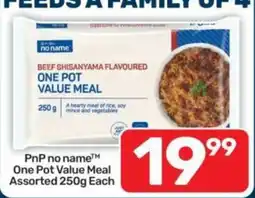 Pick n Pay PnP no name One Pot Value Meal Assorted offer