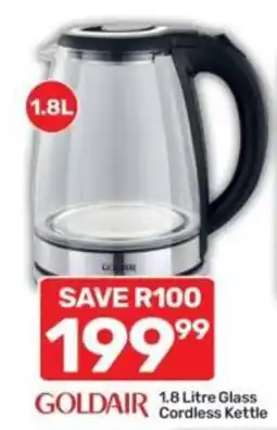 Pick n Pay GOLDAIR 1.8 Litre Glass Cordless Kettle offer