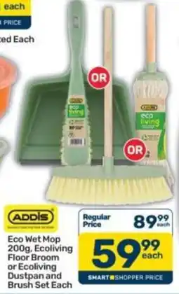 Pick n Pay Eco Wet Mop 200g, Ecoliving Floor Broom or Ecoliving Dustpan and Brush Set offer