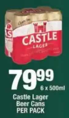 OK Foods Castle Lager Beer Cans offer