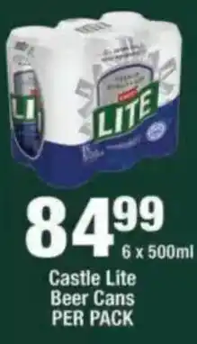 OK Foods Castle Lite Beer Cans offer