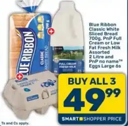 Pick n Pay Blue Ribbon Classic White Sliced Bread Assorted offer