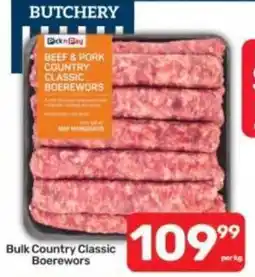 Pick n Pay BaknBuy Beef & Pork Country Classic Boerewors offer