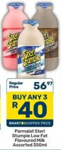 Pick n Pay Parmalat Steri Stumpie Low Fat Flavoured Milk Assorted offer