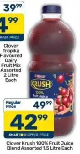 Pick n Pay Clover Krush 100% Fruit Juice Blend Assorted offer