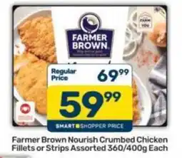 Pick n Pay Farmer Brown Nourish Crumbed Chicken Fillets or Strips Assorted offer