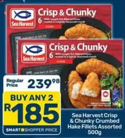 Pick n Pay Sea Harvest Crisp & Chunky Crumbed Hake Fillets Assorted offer