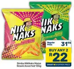 Pick n Pay Simba NikNaks Maize Snack Assorted offer