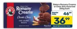 Pick n Pay Bakers Romany Creams Classic Choc offer