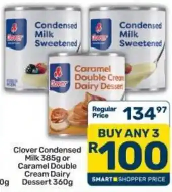 Pick n Pay Clover Condensed Milk or Caramel Double Cream Dairy Dessert offer