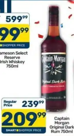 Pick n Pay Captain Morgan Original Dark Rum offer