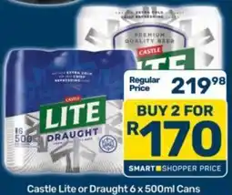 Pick n Pay Castle Lite Draught offer