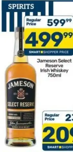 Pick n Pay Jameson Select Reserve Irish Whiskey offer