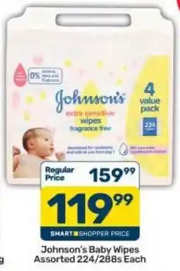 Pick n Pay Johnson's Baby Wipes Assorted offer
