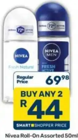 Pick n Pay Nivea Roll-On Assorted offer