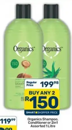 Pick n Pay Organics Shampoo, Conditioner or 2in1 Assorted offer