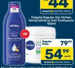 Pick n Pay Nivea Body Lotion or Cream Assorted offer