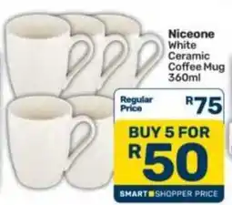 Pick n Pay Niceone White Ceramic Coffee Mug offer