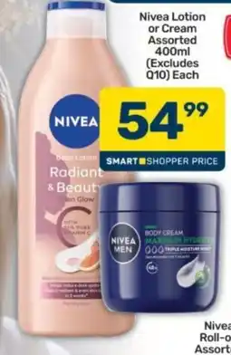 Pick n Pay Nivea Lotion or Cream Assorted offer