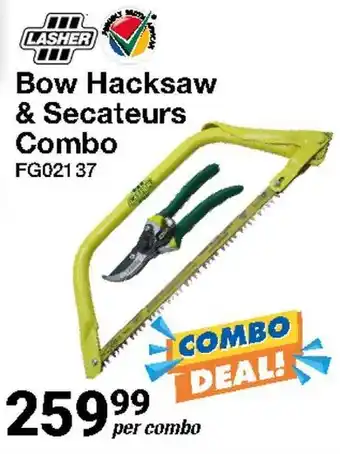 Lasher Bow Hacksaw & Secateurs Combo