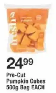 OK Foods fresh pumpkin cubes offer