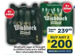 Pick n Pay Liquor Windhoek Lager or Draught offer