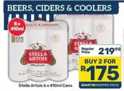 Pick n Pay Liquor Stella Artois 6 x 410ml Cans offer