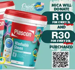 Mica Plascon Washable Sheen offer
