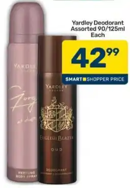 Pick n Pay Yardley Deodorant Assorted offer