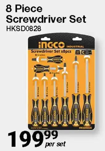 Incco Industrial 8 Piece Screwdriver Set