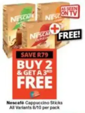 Checkers Nescafé Cappuccino Sticks offer