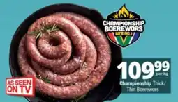 Checkers Championship Boerewors offer