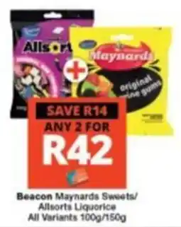 Checkers Beacon Maynards Sweets/Altsorts Liquorice offer