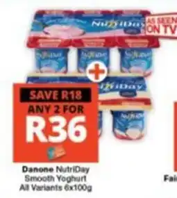 Checkers Danone NutriDay Smooth Yoghurt offer