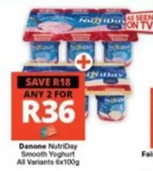 Checkers Danone NutriDay Smooth Yoghurt offer