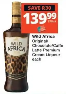 Checkers Liquor Shop Wild Africa Cream Liqueur offer