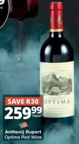Checkers Liquor Shop Anthonij Rupert Optima Red Wine offer