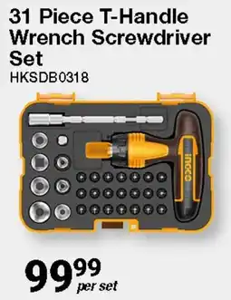 Mica 31 Piece T-Handle Wrench Screwdriver Set HKSDB0318 offer
