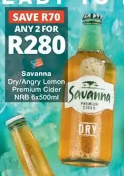 Checkers Liquor Shop Savanna Dry/Angry Lemon Premium Cider offer