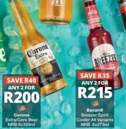 Checkers Liquor Shop Corona Extra/Cero Beer offer