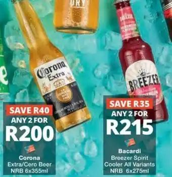 Checkers Liquor Shop Corona Extra/Cero Beer offer
