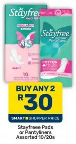 Pick n Pay Stayfree Pads or Pantyliners Assorted offer