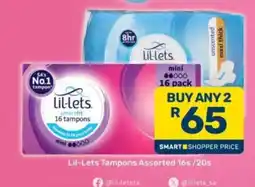Pick n Pay Lil-Lets Tampons Assorted offer