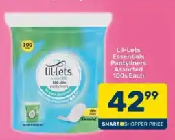 Pick n Pay Lil-Lets Essentials Pantyliners Assorted offer