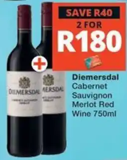 Checkers Liquor Shop Diemersdal Cabernet Sauvignon Merlot Red Wine offer