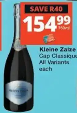 Checkers Liquor Shop Kleine Zalze Cap Classique offer