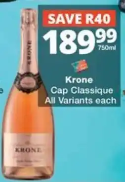 Checkers Liquor Shop Krone Cap Classique offer