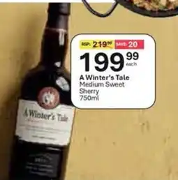 Liquor City A Winter's Tale Sherry offer