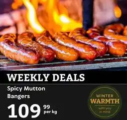 Oxford Freshmarket Spicy Mutton Bangers offer