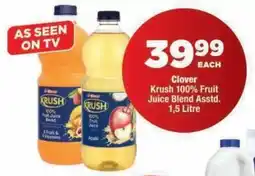 OK Foods Clover Krush 100% Fruit Juice Blend offer